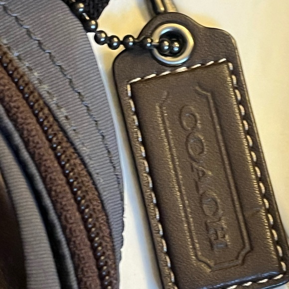 Coach Charcoal and Brown Belt Chest Back Sling Bag F70692 - Picture 4 of 13